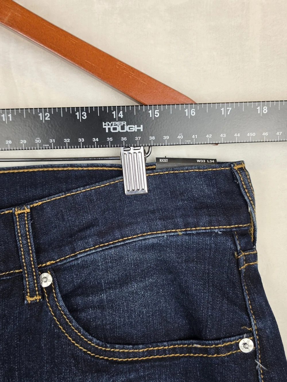 True Religion Ricky Relaxed Straight Jeans Men's 33x34 Dark Indigo Wash NWT